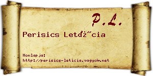 Perisics Letícia névjegykártya